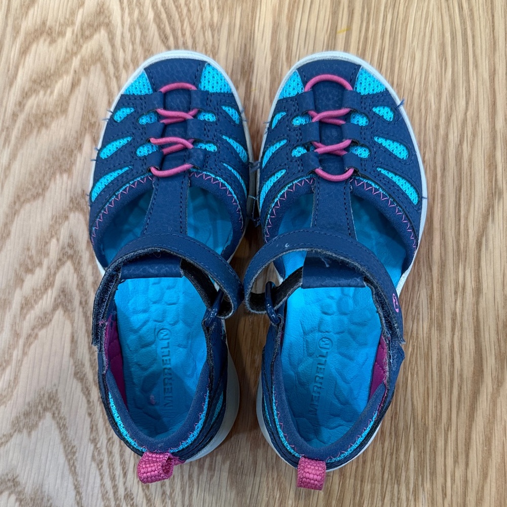 Merrell Kids' Blue and Pink Sandals